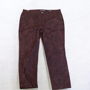 Stretchy Jeans Swan Series Rail Straight Burgundy